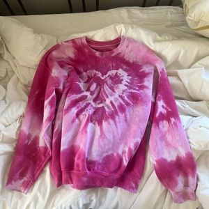 COPY - Urban Outfitters Tie-Dye Pink Heart Crewneck